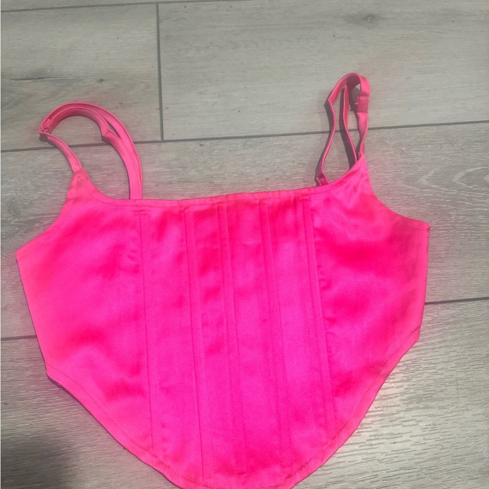 Vibrant Pink Corset Top